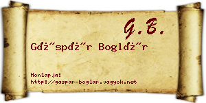 Gáspár Boglár névjegykártya